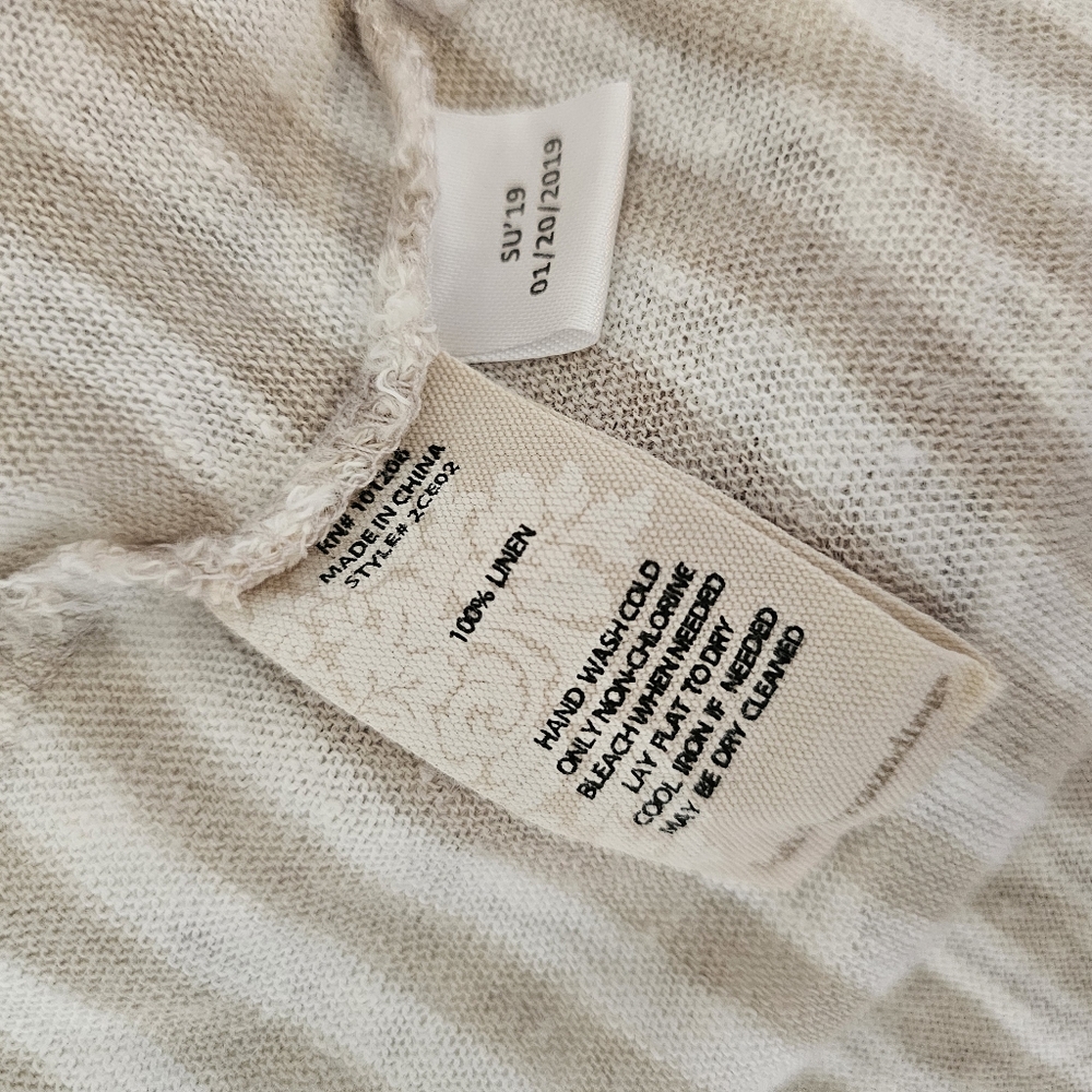 Soft surroundings cascadia striped cardigan 100% linen - Picture 10 of 10